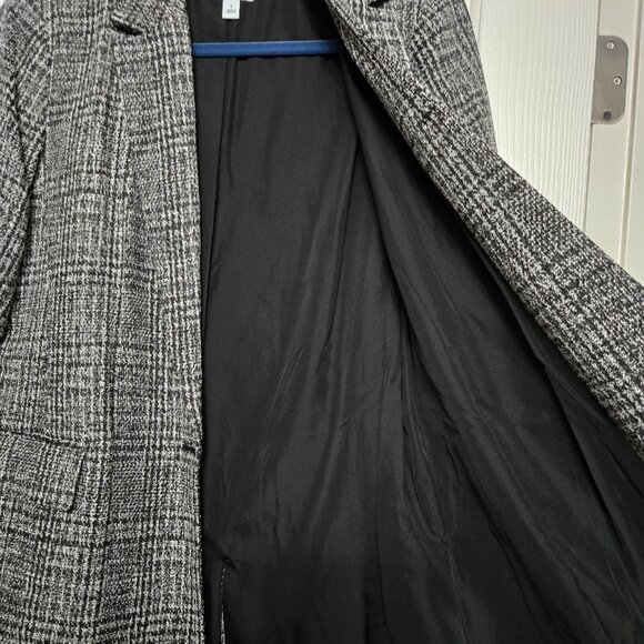 Nine West Gray Plaid Blazer | Women’s Large | Classic One-Button Business Jacket - Picture 8 of 11
